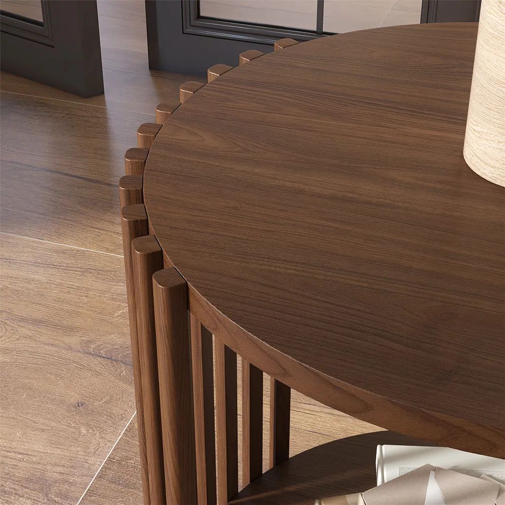 Picture of FTST006 - side table musky wood Brown