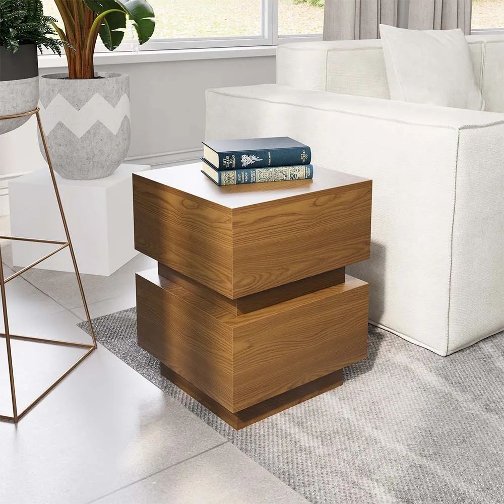 Picture of FTST007 - side table musky wood Brown