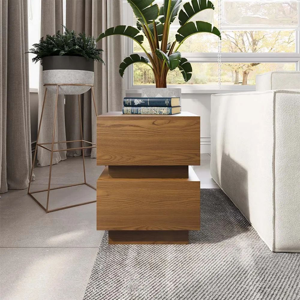 Picture of FTST007 - side table musky wood Brown