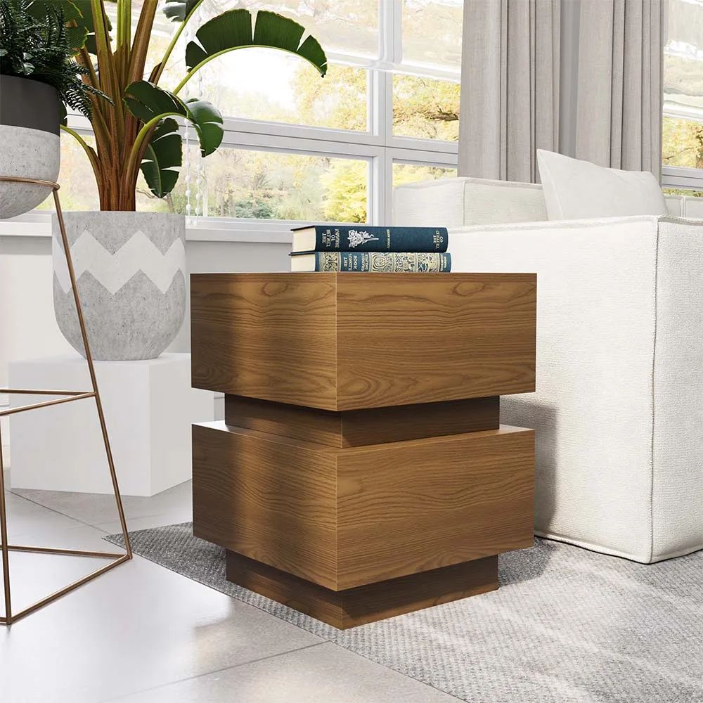 Picture of FTST007 - side table musky wood Brown