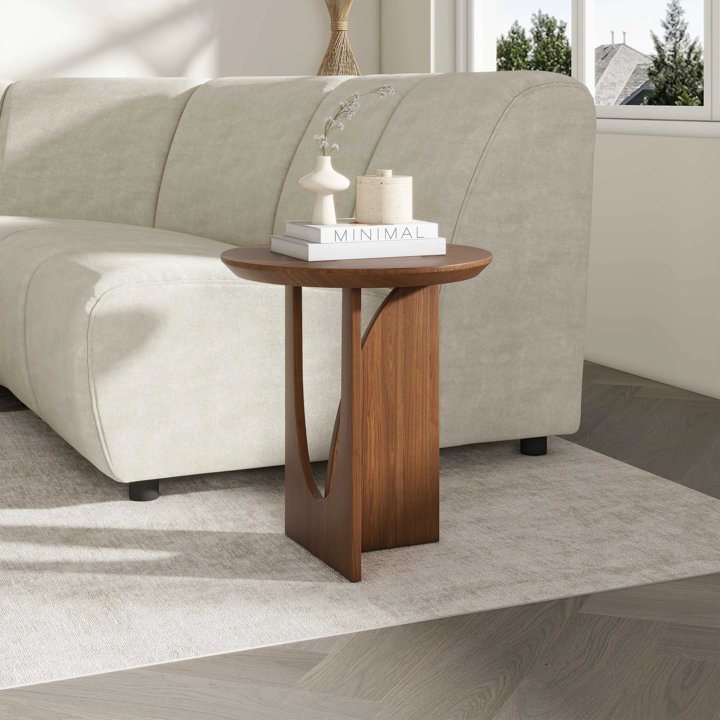 Picture of FTST008 -  side table musky wood Brown