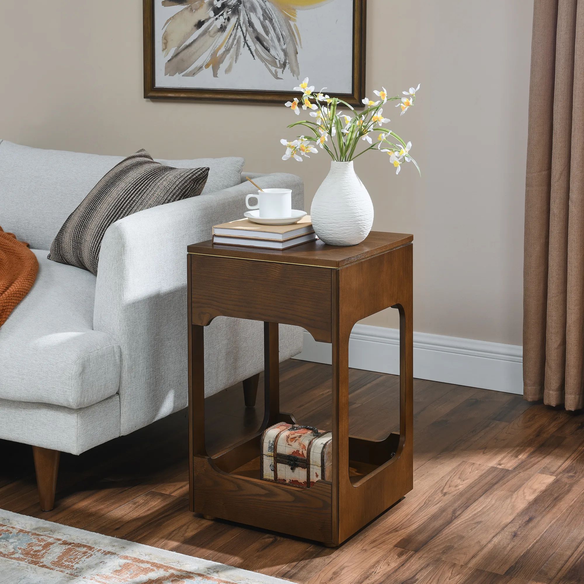 Picture of FTST0011 -  side table musky wood Brown