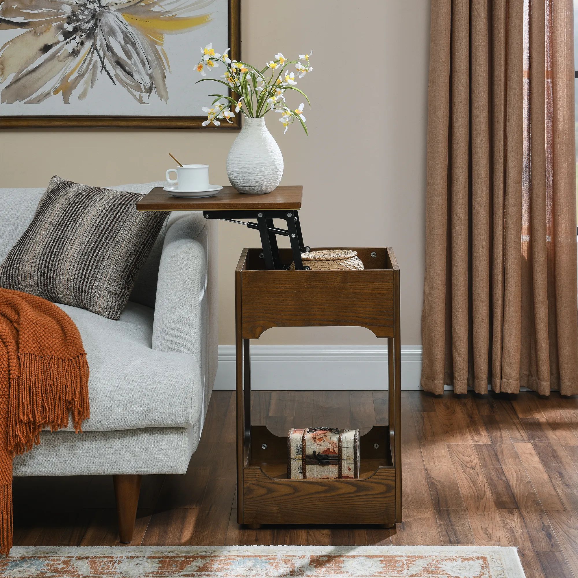 Picture of FTST0011 -  side table musky wood Brown