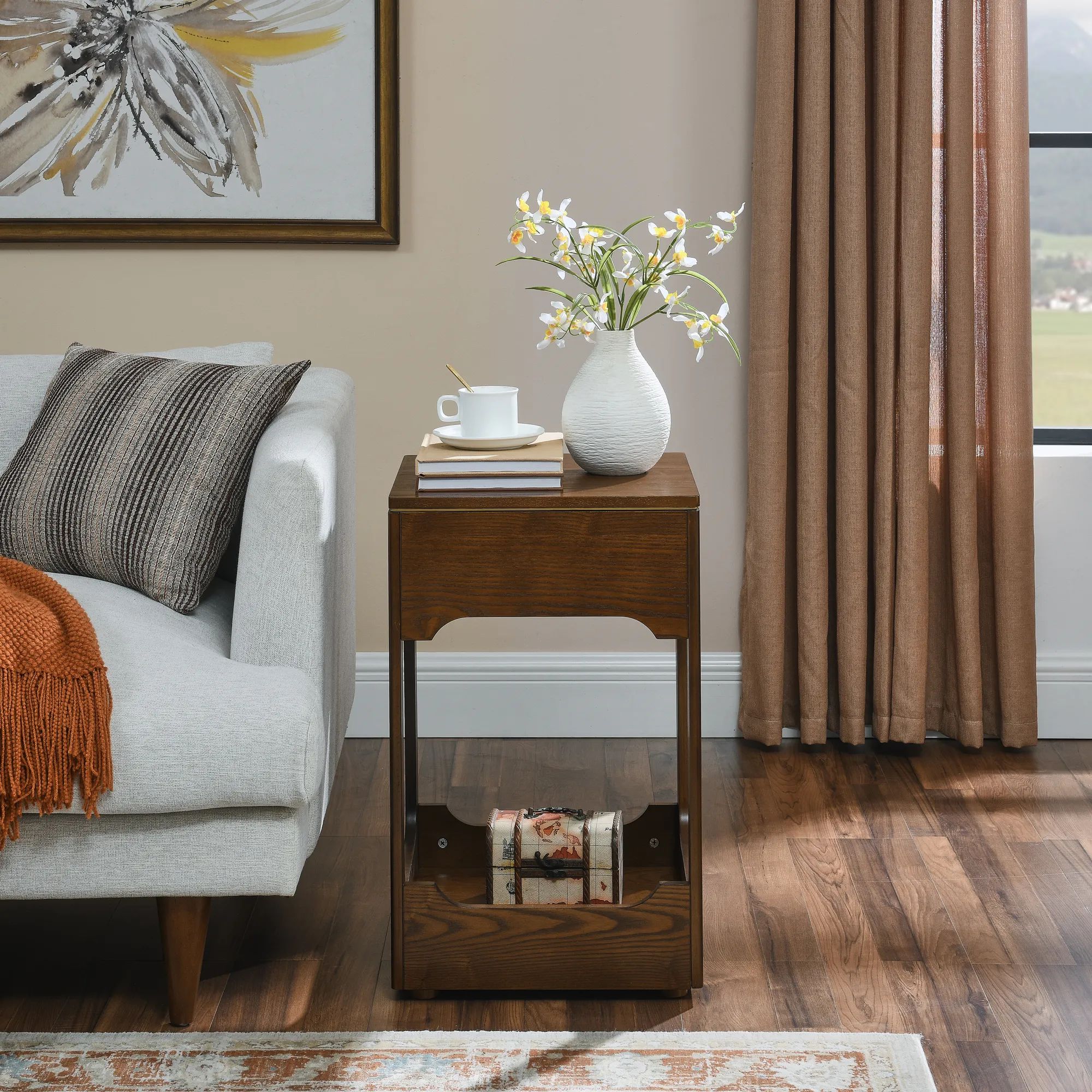 Picture of FTST0011 -  side table musky wood Brown
