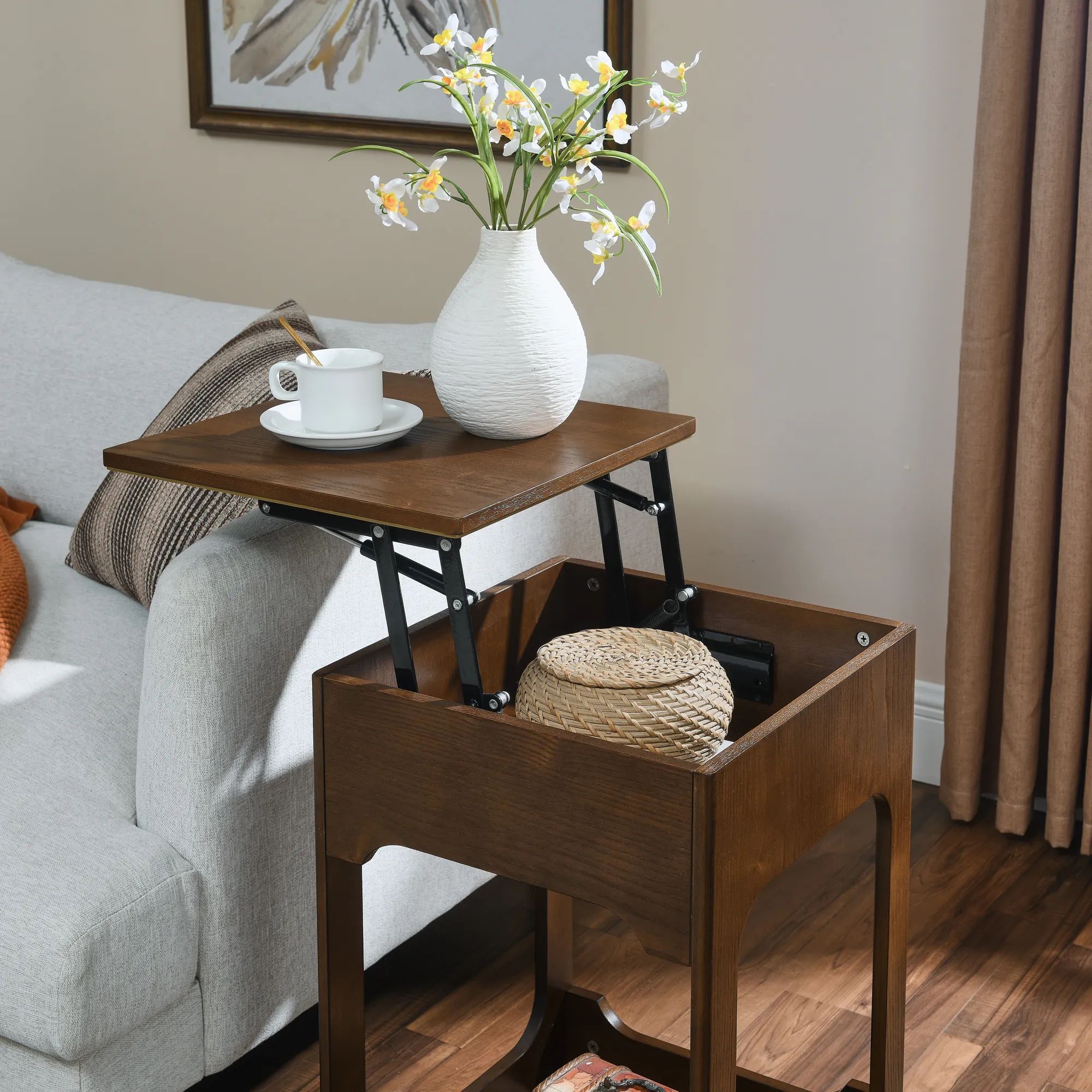 Picture of FTST0011 -  side table musky wood Brown