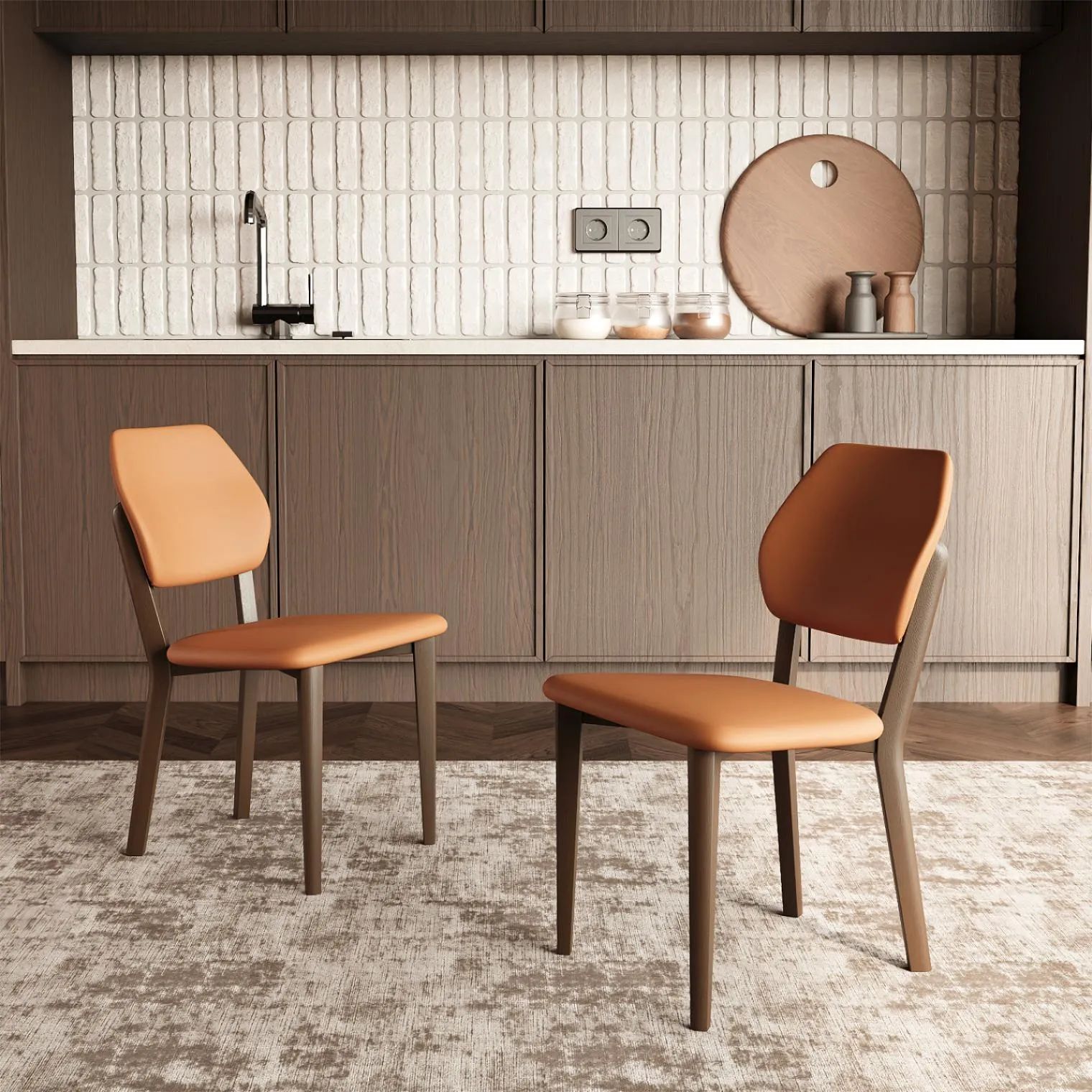 Picture of FC008 - Dining chair beech wood brown