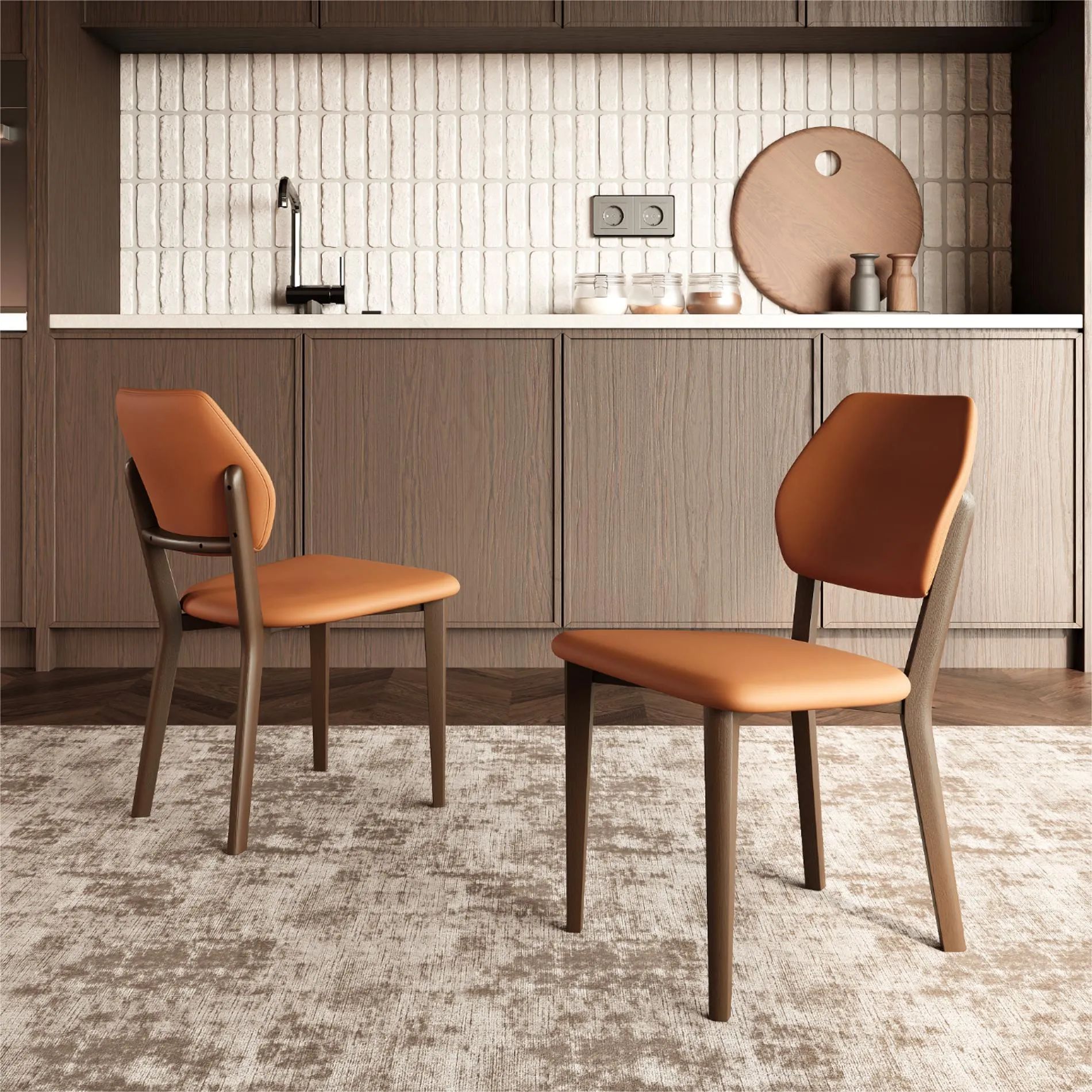 Picture of FC008 - Dining chair beech wood brown