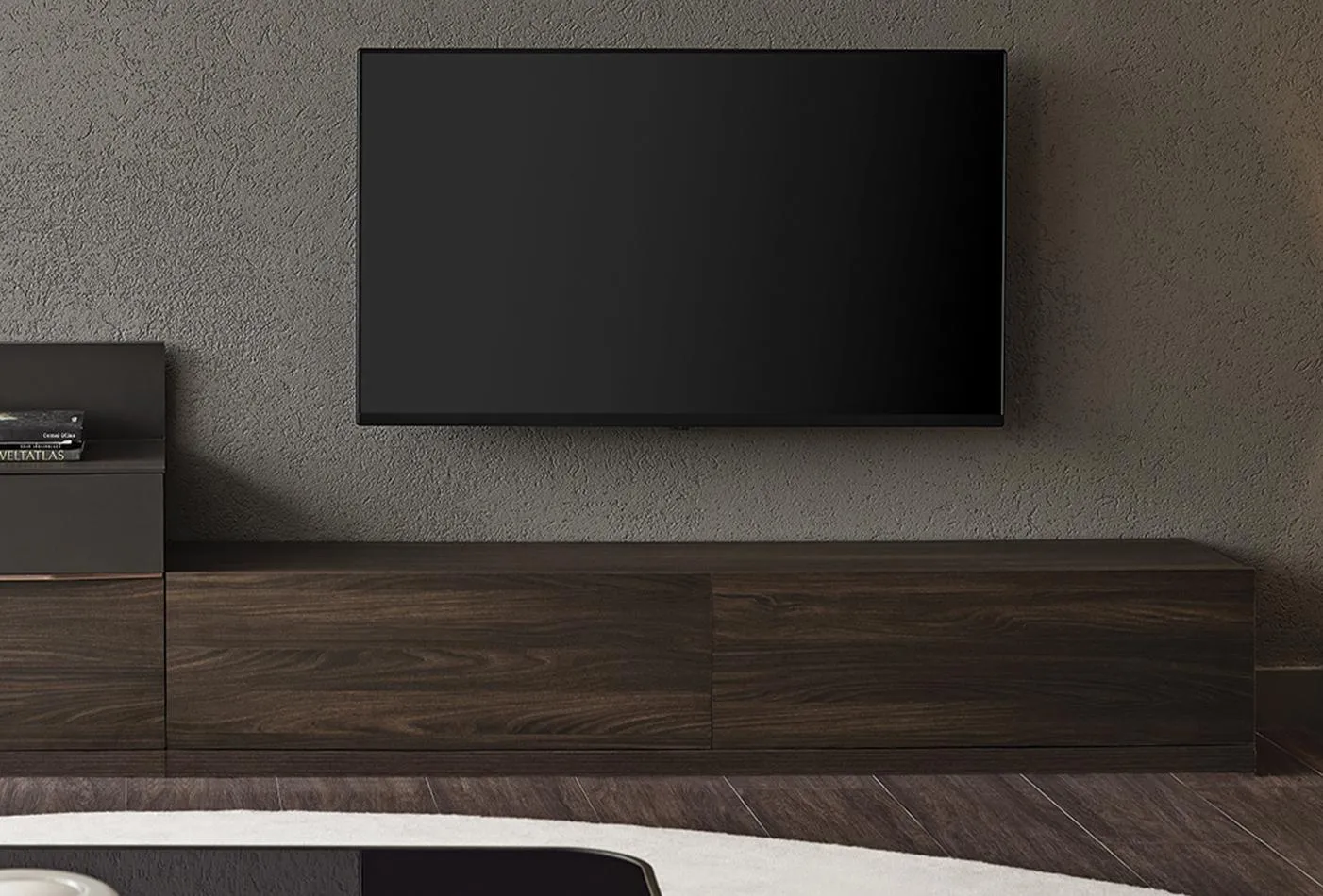 Picture of HUTV004 - Tv unit MDF brown wood