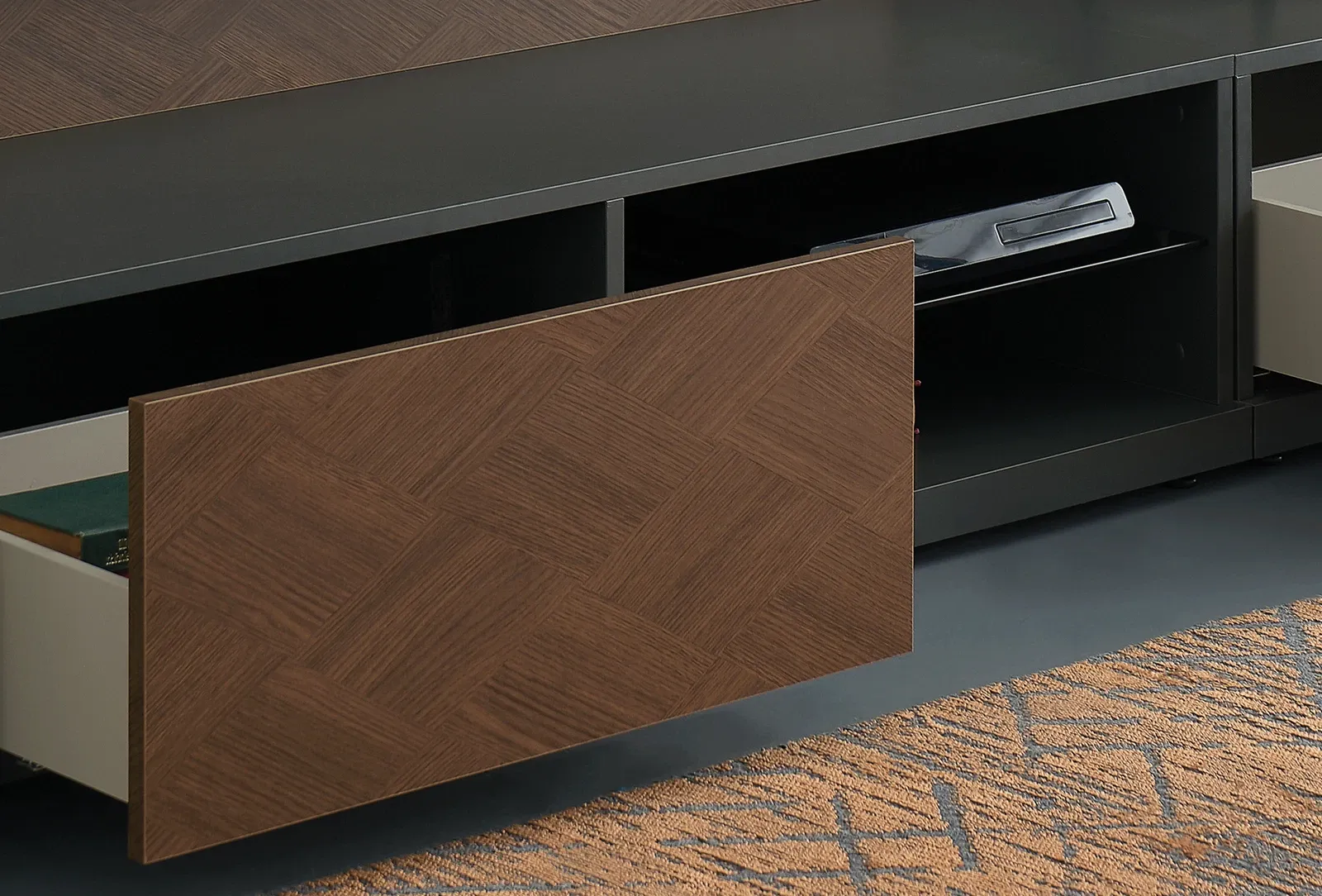Picture of HUTV005 - Tv unit MDF Gray wood