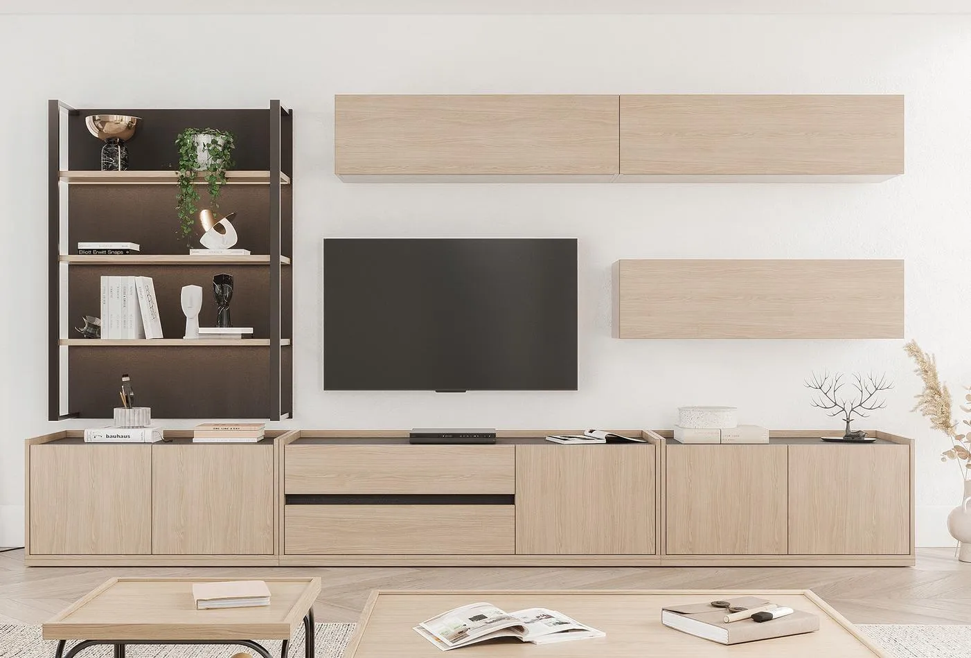 Picture of HUTV007 - Tv unit MDF brown wood