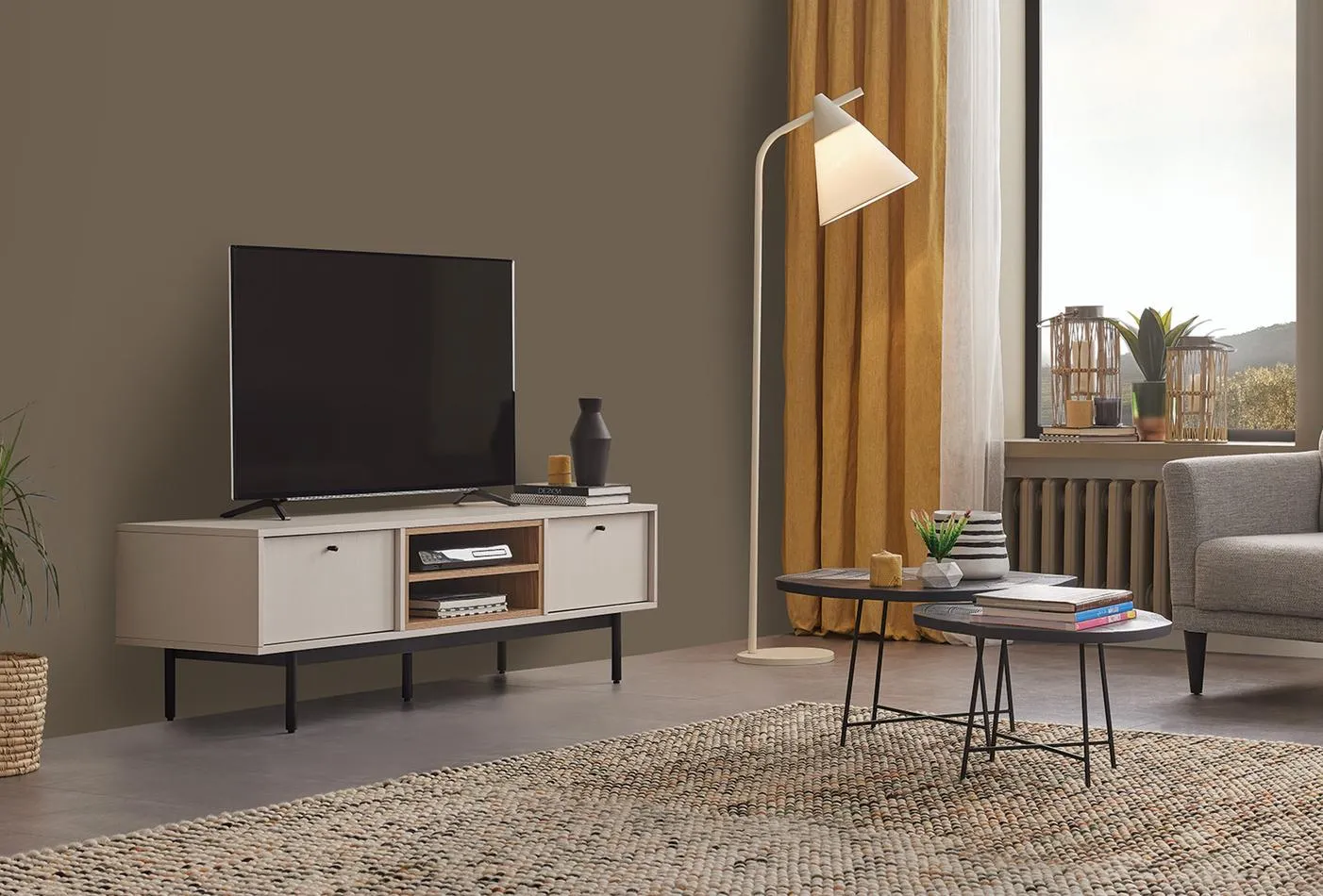 Picture of HUTV009 - Tv unit MDF Off-white