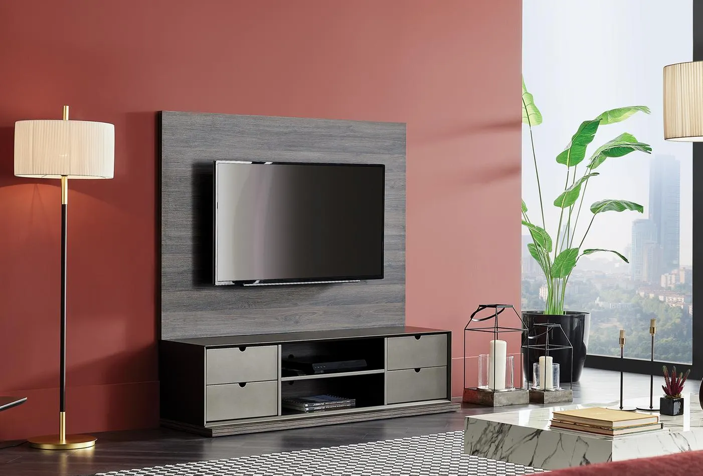 Picture of HUTV0011 - Tv unit MDF black