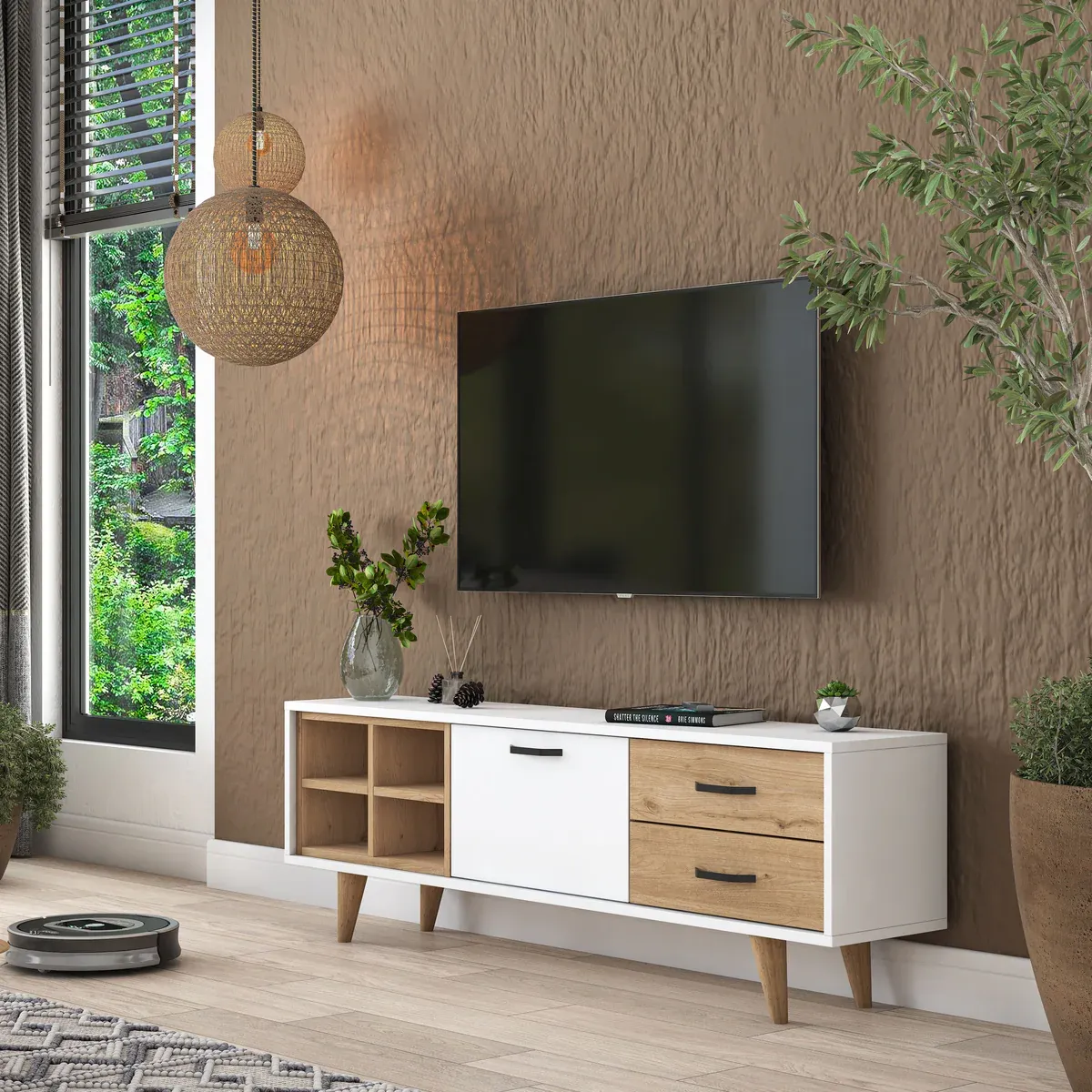 Picture of HUTV0013 - Tv unit MDF White, wooden