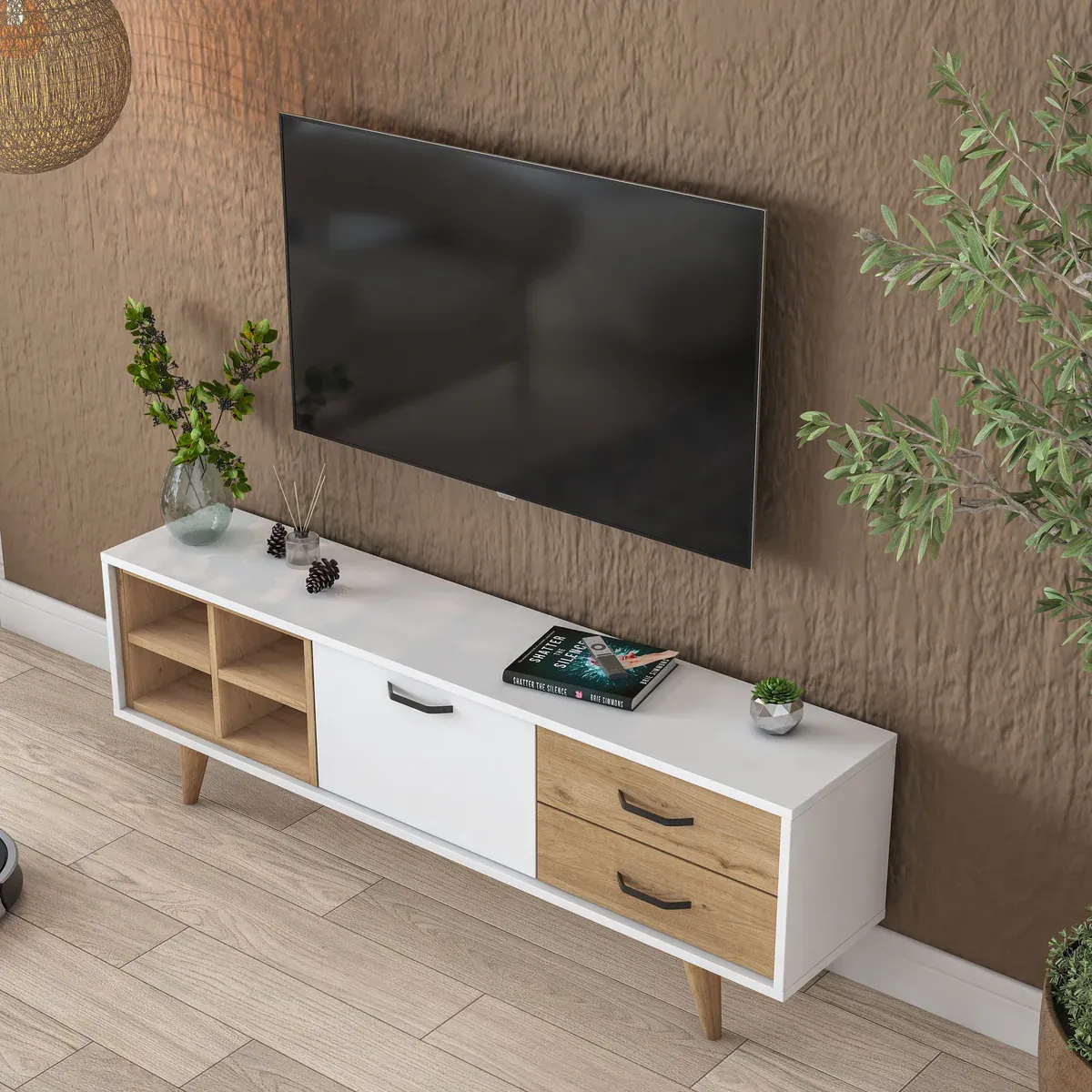 Picture of HUTV0013 - Tv unit MDF White, wooden