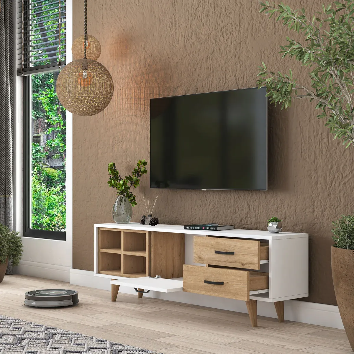 Picture of HUTV0013 - Tv unit MDF White, wooden