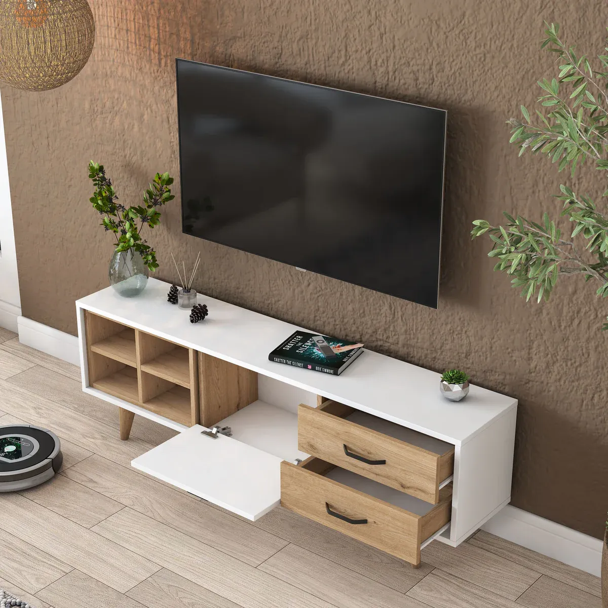 Picture of HUTV0013 - Tv unit MDF White, wooden