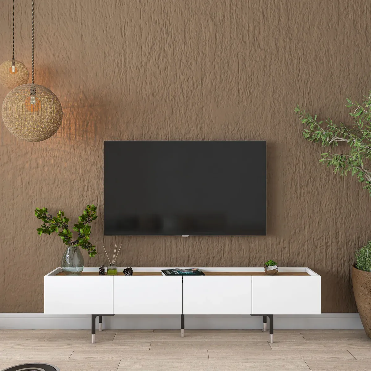 Picture of HUTV0014 - Tv unit MDF White