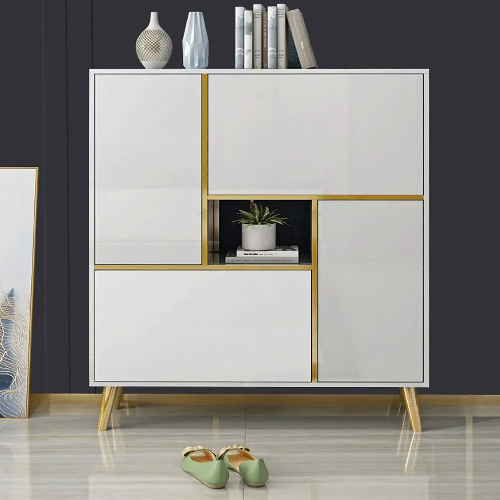 Picture of HSR001 - shoe cabinet in White MDF