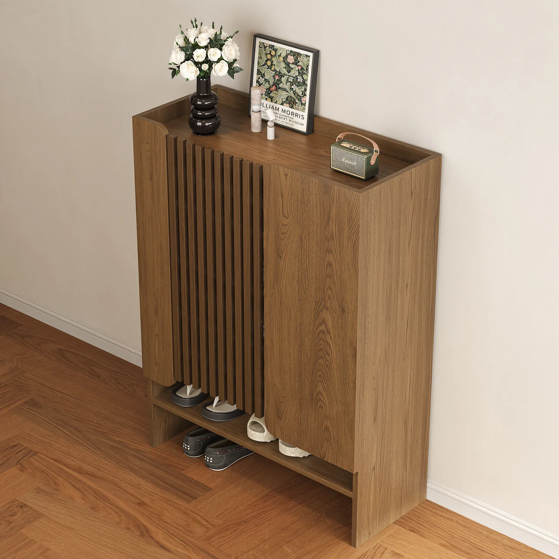Picture of HSR004 - shoe cabinet in Brown wooden MDF