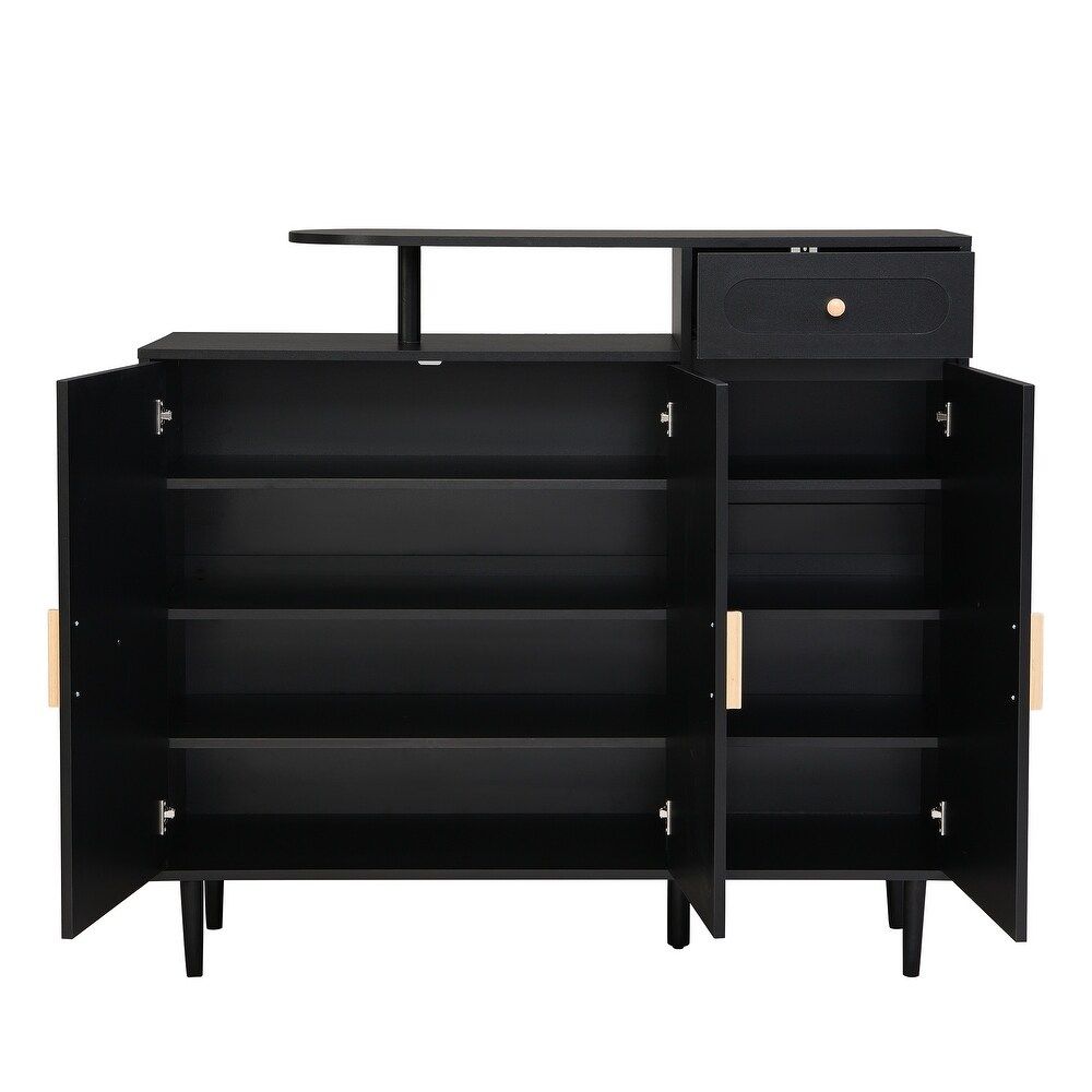 Picture of HSR008 - shoe cabinet in black MDF