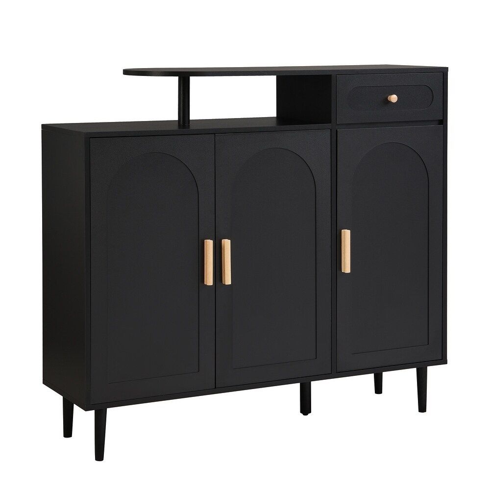 Picture of HSR008 - shoe cabinet in black MDF