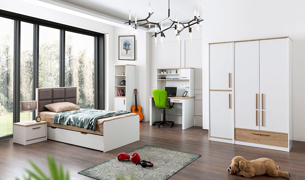 Picture of FBCB001 - Children's bedroom set 6 pieces - white and multiple colors