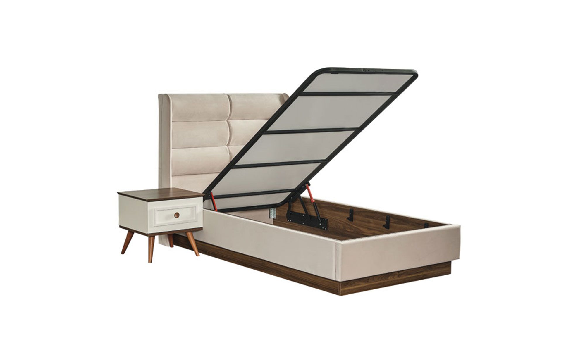Picture of FBCB006 - Children's bedroom set 7 pieces - white and wooden color