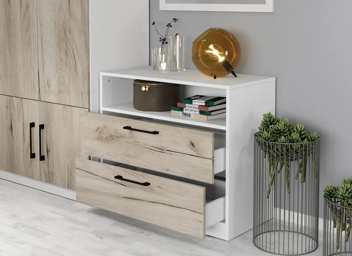Picture of FBCB008 - Children's bedroom set 5 pieces - white and wooden color