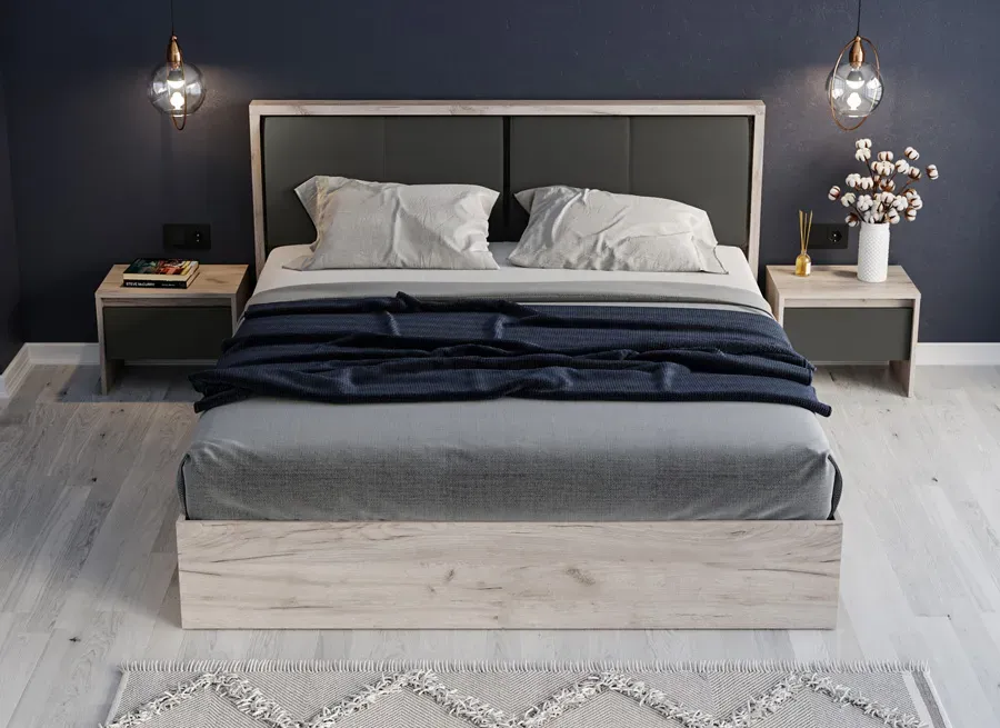 Picture of FBCB0011 - Children's bedroom set 5 pieces - wooden and navy blue
